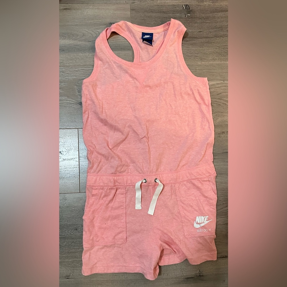 nike light pink romper youth xl